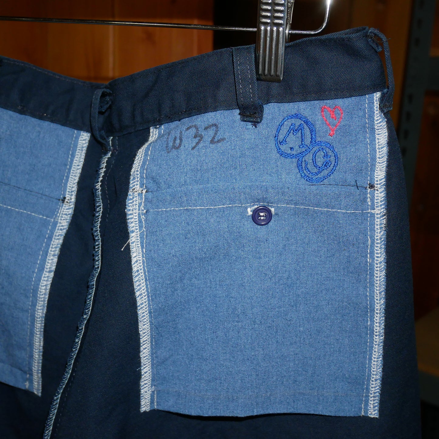 0.16 Upcycled Reverse Dickies Navy Shorts